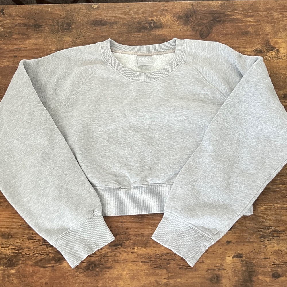 TNA Gray Cropped Sweatshirt